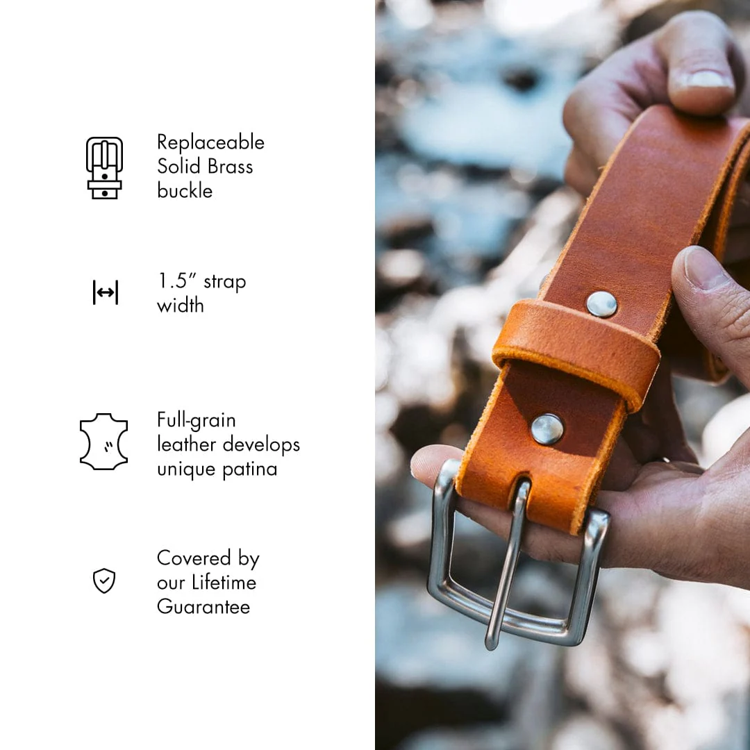 Leather Belt - 1.5" - Image 9