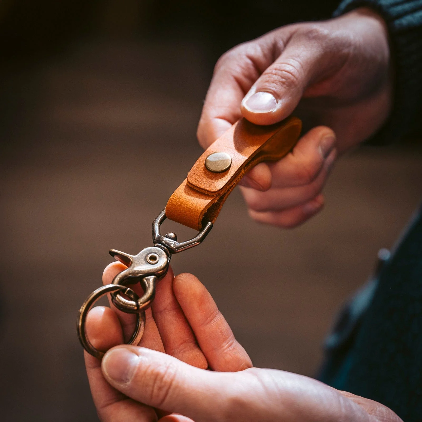 Leather Belt Loop Keychain - Image 5