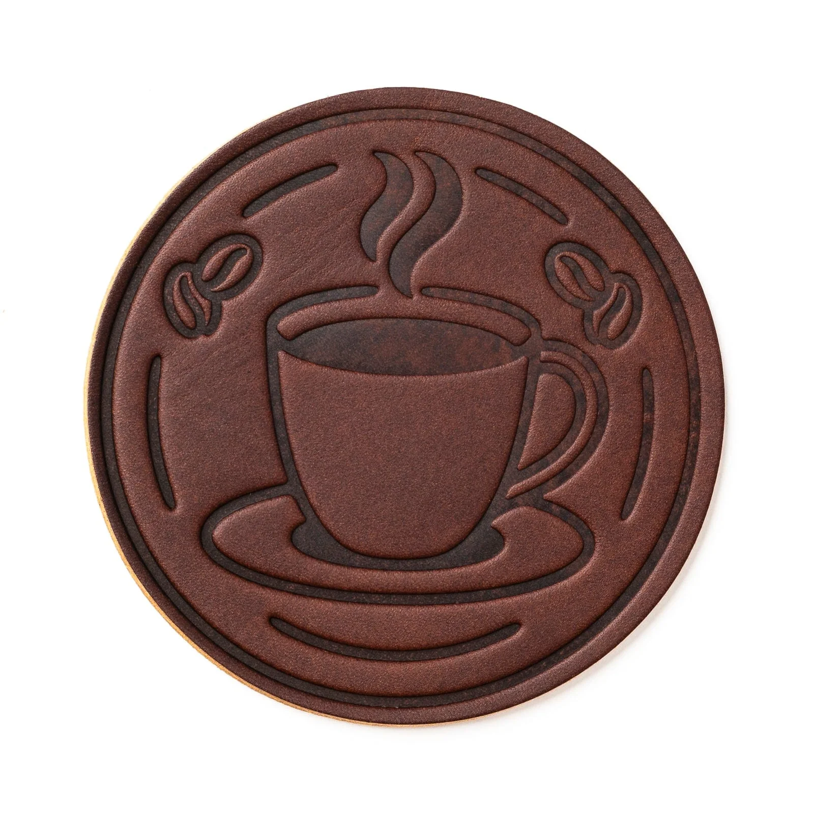 Leather Coasters 4 Pack - Coffee - Image 6
