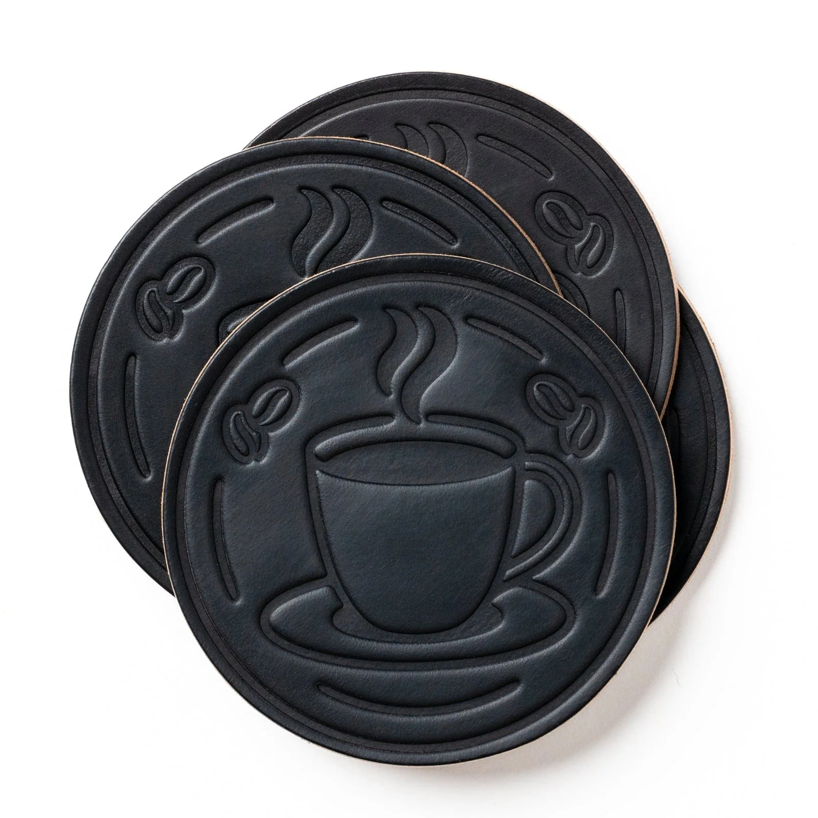 Leather Coasters 4 Pack - Coffee - Image 7