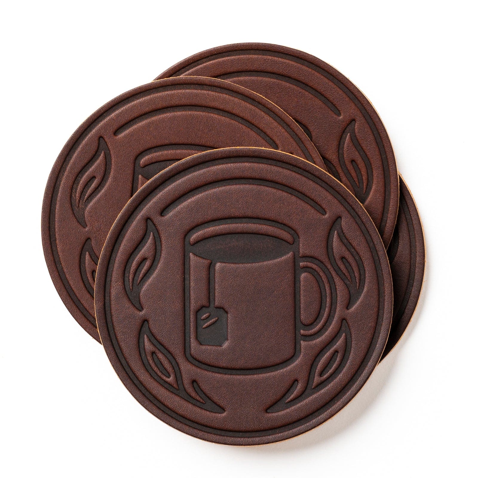Leather Coasters 4 Pack - Tea - Image 5