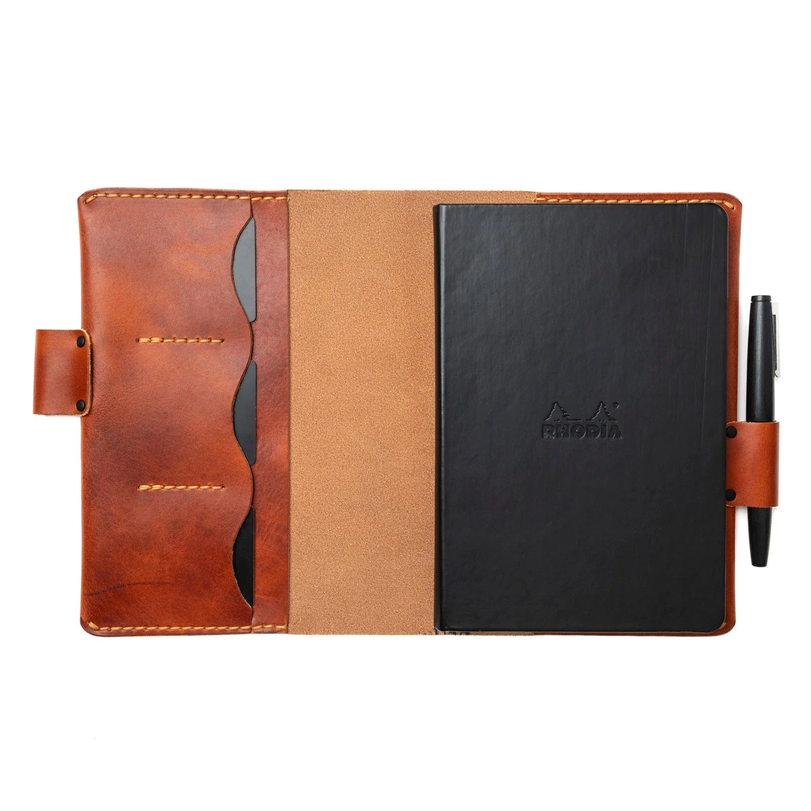 Leather Rhodia A5 Notebook Cover - Image 5