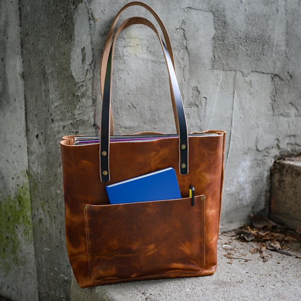 Leather Tote Bag - Weekender - Image 10