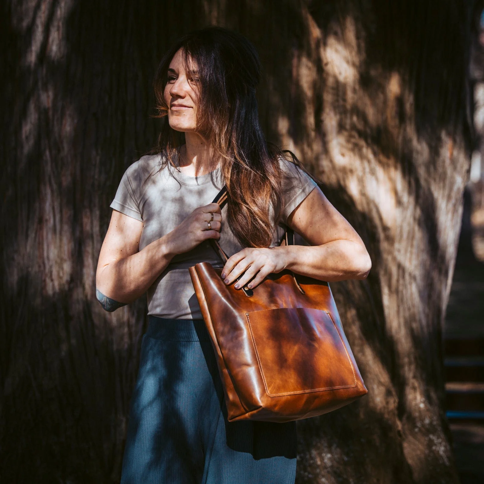 Leather Tote Bag - Weekender - Image 14