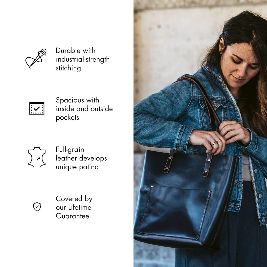 Leather Tote Bag - Weekender - Image 21