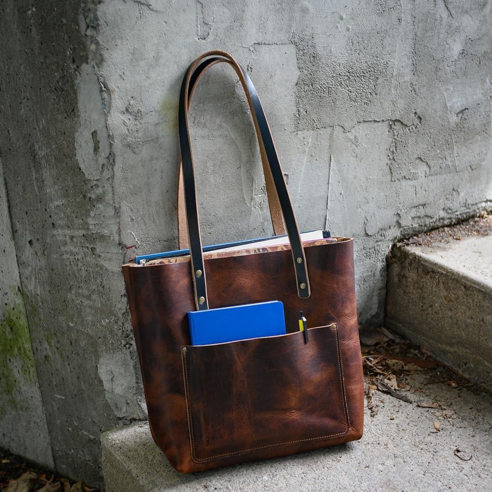 Leather Tote Bag - Weekender - Image 4