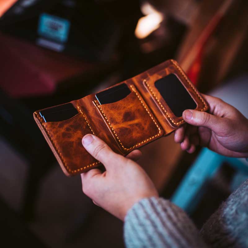 Leather Trifold Wallet - Image 13