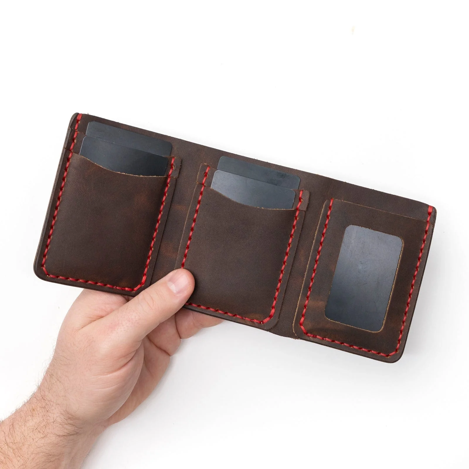 Leather Trifold Wallet - Image 5