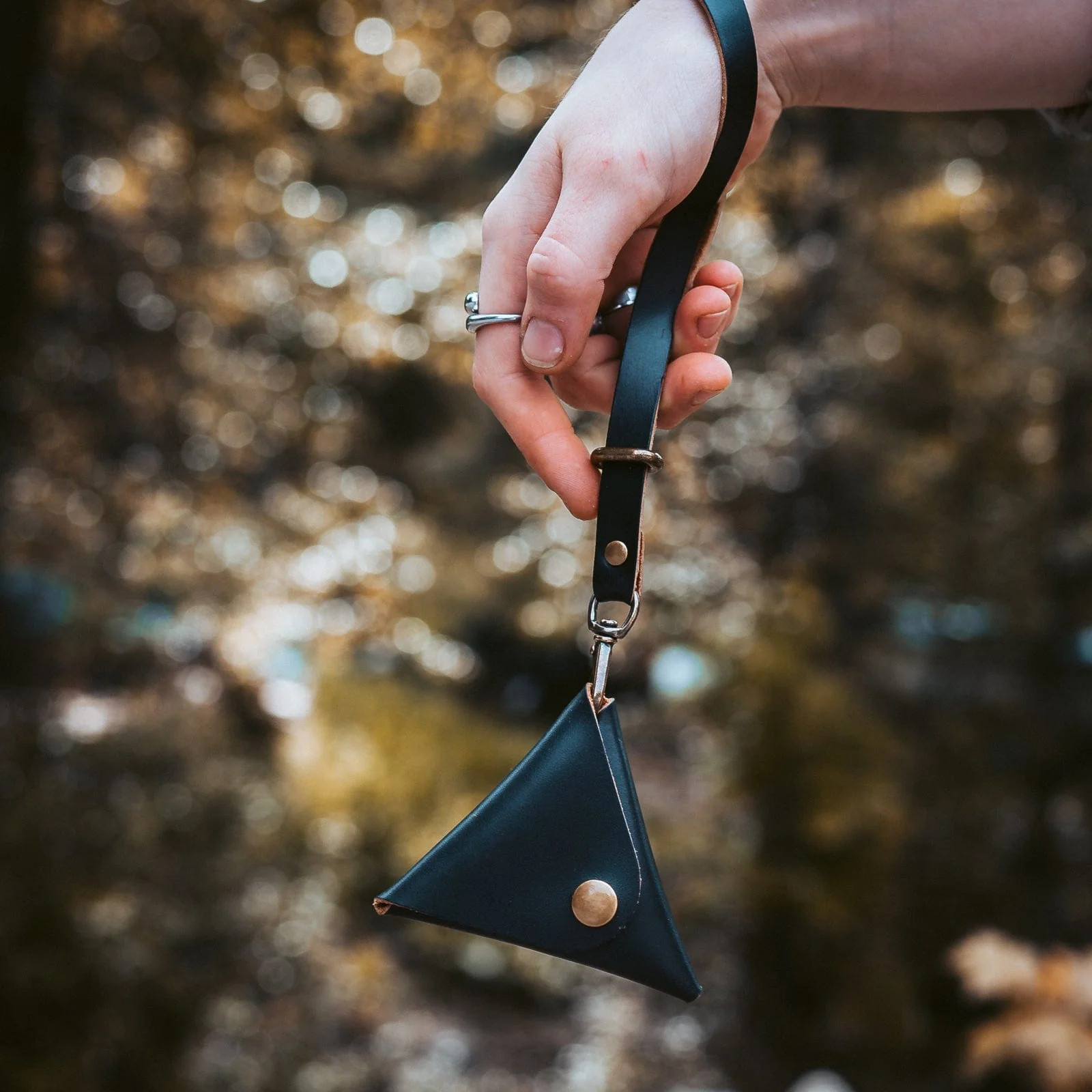 Leather Triangle Pouch - Image 11