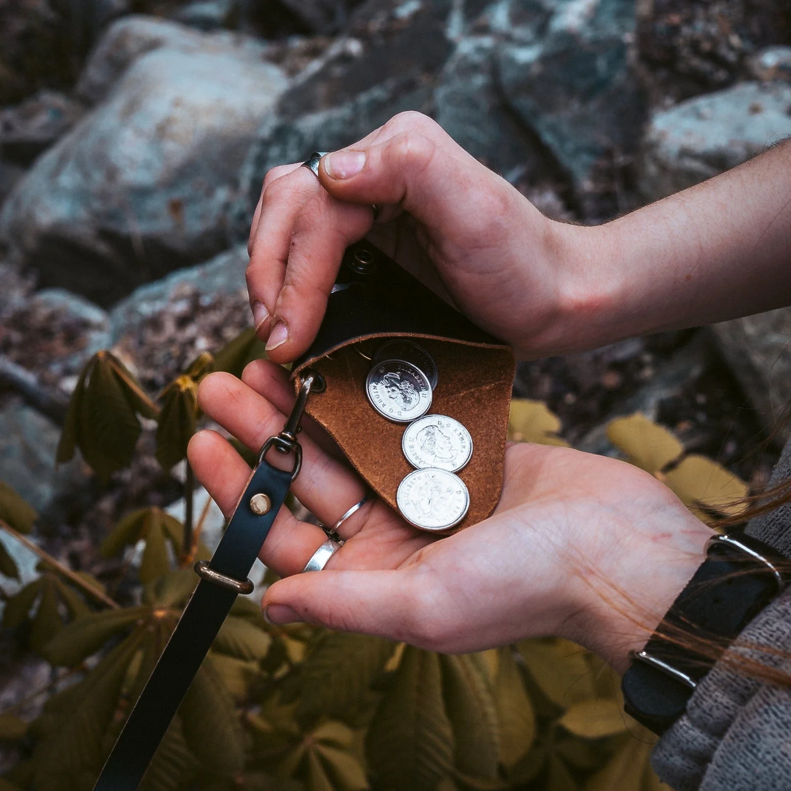 Leather Triangle Pouch - Image 12